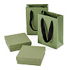 2Pcs Square Paper Jewelry Display Cases CON-TA0001-39F-01-1