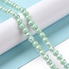 Electroplate Opaque Solid Color Glass Beads Strands GLAA-E036-10D-2