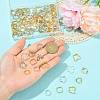 100Pcs 10 Styles Alloy Bead Frame FIND-FS0004-92-5