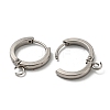201 Stainless Steel Huggie Hoop Earrings Findings STAS-A167-01K-P-2