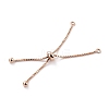925 Sterling Silver Box Chain with Stop Beads and Loops STER-Z001-110RG-1