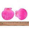 Spray Painted Natural Scallop Shell Big Pendants SSHEL-T017-14M-4