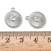 Brass Micro Pave Cubic Zirconia Grooved Pendants KK-A280-04A-P-3