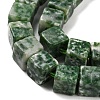 Natural Green Spot Jasper Beads Strands G-Q1008-B04-3