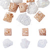 10Pcs 2 Colors Electroplated Raw Rough Natural Druzy Agate Beads G-TA0003-19-1