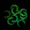 Luminous UV Plating Opaque Acrylic Beads OACR-Q204-31-4