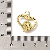 Brass Micro Pave Clear Cubic Zirconia Pendants KK-M297-24G-3