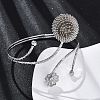 PincushionAlloy Arm Cuff Bangles for Girl Women LS-AJEW-A063-01B-P-2