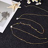 2Pcs 2 Colors Teardrop Alloy Clear Cubic Zirconia Tassel Sexy Body Chains AJEW-CY0001-26-3
