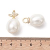 Brass Micro Pave Cubic Zirconia with Shell Pearl Pendants PALLOY-JF05349-4