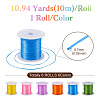 6 Rolls 6 Colors 10M Flat Elastic Crystal String EW-TA0001-04A-3