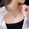 Stainless Steel Double Layer Necklaces PW-WG2744E-01-3