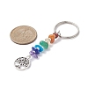 Chakra Natural Gemstone Chips Keychains KEYC-JKC00550-01-2