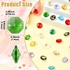 120Pcs 12 Colors Electroplate Glass Links Connectors EGLA-YW0005-65-3