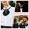 1Pc Detachable Polyester & Zinc Alloy & Glass Bowties Shoulder AJEW-HY0003-56-5
