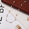 304 Stainless Steel & Glass Link Chain Necklaces NJEW-U026-22G-3