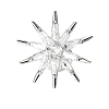 Brass Clear Cubic Zirconia Star Brooch PW-WGA8B06-01-1