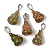 Natural Unakite Pendants G-B127-03P-04-2