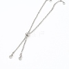 Adjustable 304 Stainless Steel Cable Chain Slider Bracelet/Bolo Bracelets Making X-AJEW-JB00780-01-3