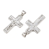 Easter Brass Micro Pave Clear Cubic Zirconia Pendants CU-CBADC6C-09P-02-2