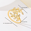 Brass Micro Pave Cubic Zirconia Finger Rings for Women FU0623-3-2