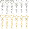 20Pcs 4 Styles Zinc Alloy Swivel Clasps FIND-SP0004-23-1