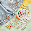  Elit 30Pcs 30 Style Plastic Round & Heart & Oval Beaded Safety Pin Brooches Set SJEW-PH0001-09-5