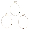 3Pcs 3 Colors 304 Stainless Steel Satellite Chain Necklaces for Women NJEW-JN05572-1