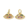 Brass Micro Pave Colorful Cubic Zirconia Charms KK-E068-VF160-2