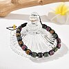 Adjustable Natural Tourmaline and Non-magnetic Synthetic Hematite Braided Bead Bracelets BJEW-Z090-01J-3