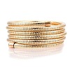 Iron Round Snake Chains Wrap Cuff Bangles BJEW-T022-02G-2