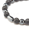 2Pcs 2 Style Natural Lava Rock & Coconut & Synthetic Hematite Beaded Stretch Bracelets Set BJEW-JB07829-7