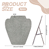Bust Shaped Velvet Necklaces Jewelry Display Stands ODIS-WH0043-159C-2