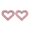 Handmade Polymer Clay Rhinestone Linking Rings CLAY-H009-04D-1