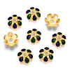 6-Petal Alloy Enamel Bead Caps X1-ENAM-TAC0023-01-2