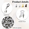 1600Pcs 8Bags 4 Colors Iron Folding Crimp Ends IFIN-CL0001-10-5