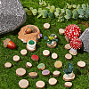 1 Set Unfinished Blank Wooden Slices for Painting Arts WOOD-SC0001-93-4