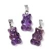 Natural Amethyst Pendants X-G-G854-01P-07-1