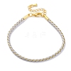 Polyester Cord Braided Bracelet Makings MAK-Z003-01G-15-1