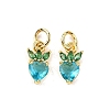 Brass Micro Pave Cubic Zirconia Charms ZIRC-H119-06G-03-1