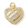 Rack Plating Brass Micro Pave Cubic Zirconia Pendants KK-K392-36G-1