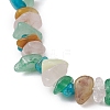 Natural Mixed Stone Chips Beaded Stretch Bracelets BJEW-JB11119-4