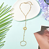 304 Stainless Steel Sun Link Chain Ring Bracelets for Women BJEW-TAC0055-4