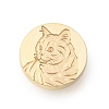Golden Tone Wax Seal Brass Stamp Heads LS-AJEW-U008-03G-16-1
