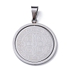 Non-Tarnish 304 Stainless Steel Pendants STAS-D097-10P-1