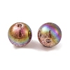 UV Plating Rainbow Iridescent Two Tone Acrylic Beads PACR-C009-04F-2