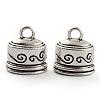 Tibetan Style Alloy Cord Ends TIBEP-S300-29AS-RS-1