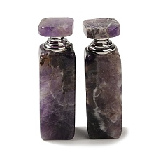 Natural Amethyst Dropper Perfume Bottle DJEW-H010-01P-01