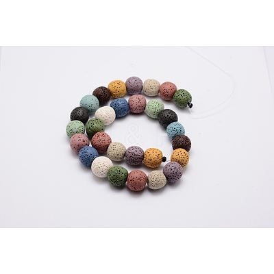 Natural Lava Rock Bead Strands X-G-L435-03-16mm-1