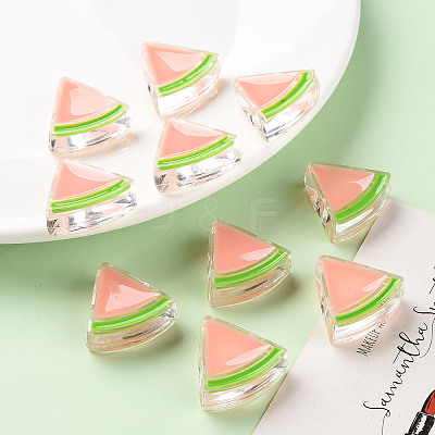 Transparent Enamel Acrylic Beads TACR-S155-001C-1